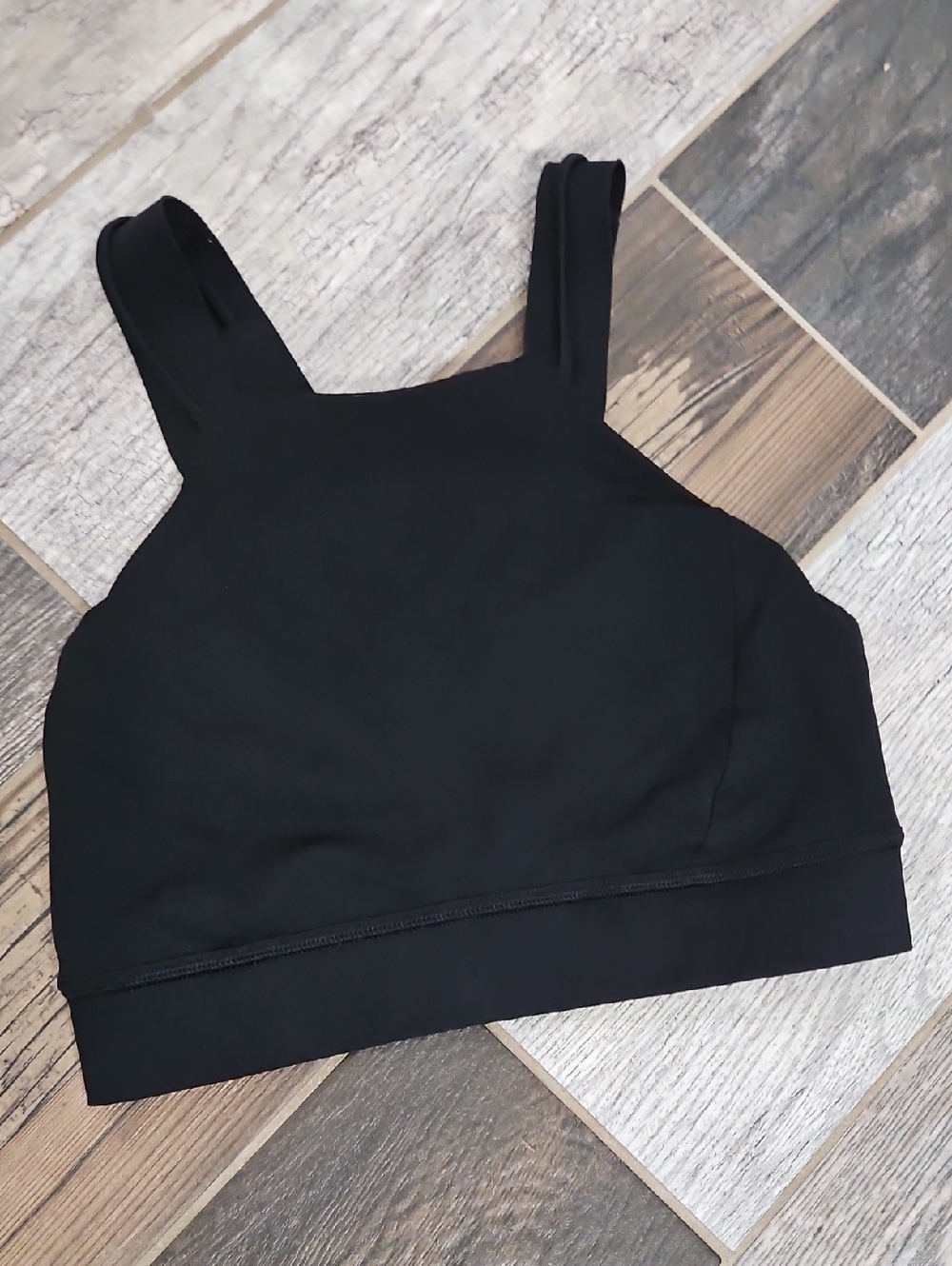 lululemon athletica Black Sports Top with Reflective Logo